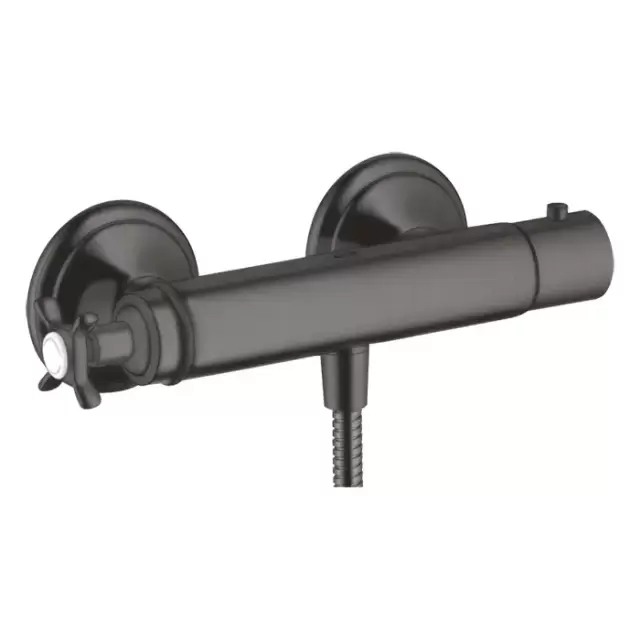 Axor Montreux Смеситель для душа, термостатический, настенный, цвет: шлифованный черный хром