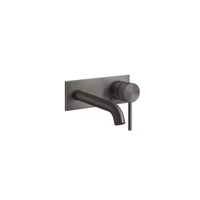 Gessi 316 Встраиваемый смеситель с изливом 147мм, внешняя часть, цвет: brushed black metal pvd