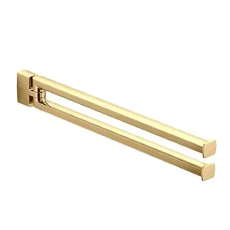 Colombo Lulu Полотенцедержатель двойной 35см, цвет: PVD золото