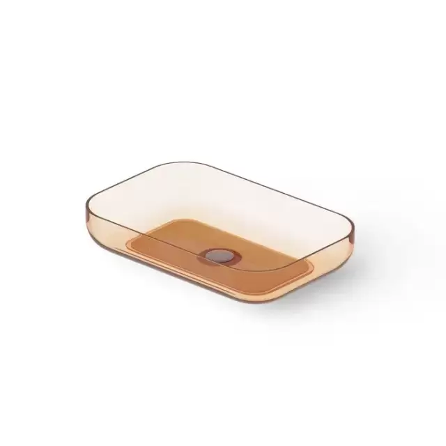 Dea Design Washbasins Раковина 58х38х12см., накладная, без отв., Glasstech, прозрачная смола, цвет: Sunset R1