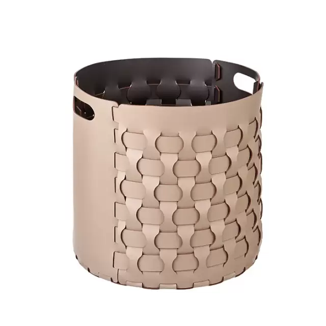 Colombo Adj Круглая корзина Dubai D40хH40см., напольная, цвет: капучино/шоколад