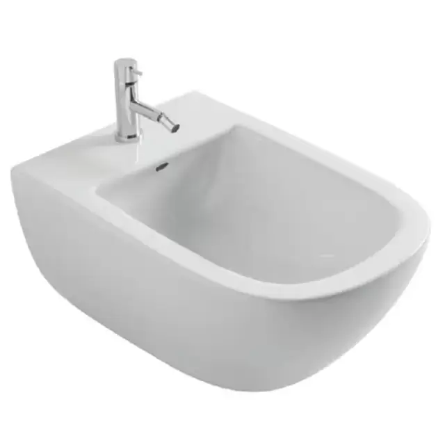 Globo Stockholm Биде подвесное 51х37см, с системой скрытого крепежа, с 1 отв под смеситель, цвет: белый