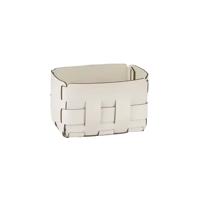 Colombo Adj Корзинка Mini Bottega, 12x19H13 см, цвет: белый/панна котта