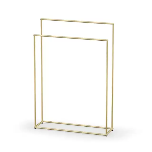 Decor Walther Mikado Полотенцедержатель 86см., напольный, двойной, цвет: латуный матовый