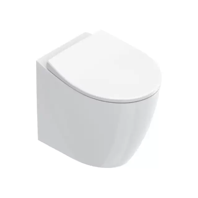 Catalano Italy Унитаз напольный 52х37см., безободковый, смыв Tornado, покрытие Cataglaze+, цвет: белый глянцевый