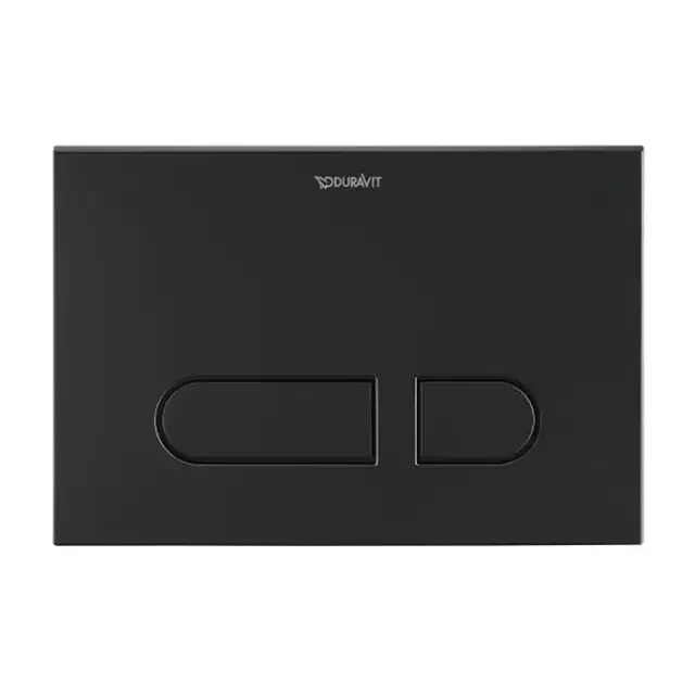 Duravit DuraSystem Клавиша смыва для унитаза, двойной смыв, цвет: черный матовый