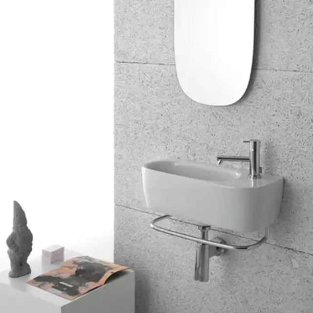 Globo Genesis Раковина 50х22х15 см, 1 отв., подвесная, цвет: белый