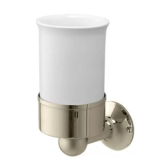 Devon&Devon New York Стакан подвесной, белая керамика, цвет: никель блестящий