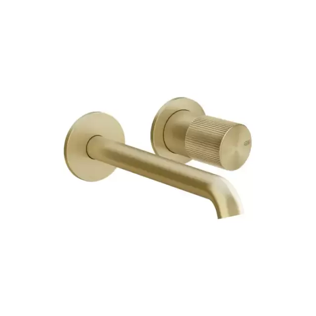 Gessi Habito Rigato Смеситель для раковины, настенный, цвет: Brass Brushed PVD