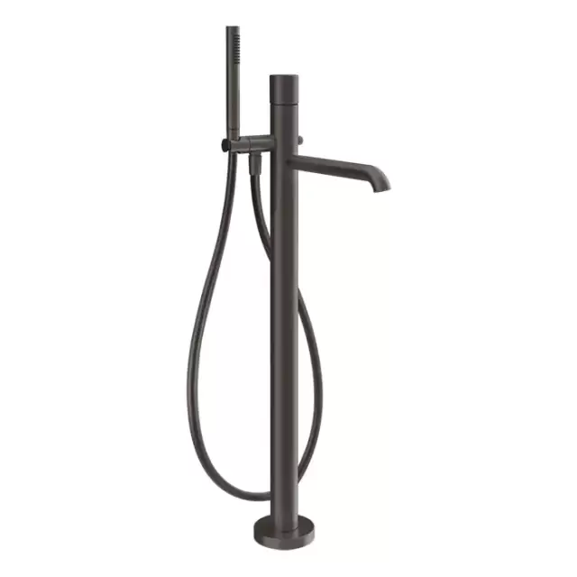 Gessi Habito Diamantato Смеситель для ванны, напольный, цвет: Black Metal Brushed PVD