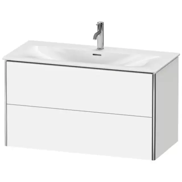 Duravit XSquare База подвесная 101x47.8x56см с раковиной, 2 яшика, цвет: глянцевый белый