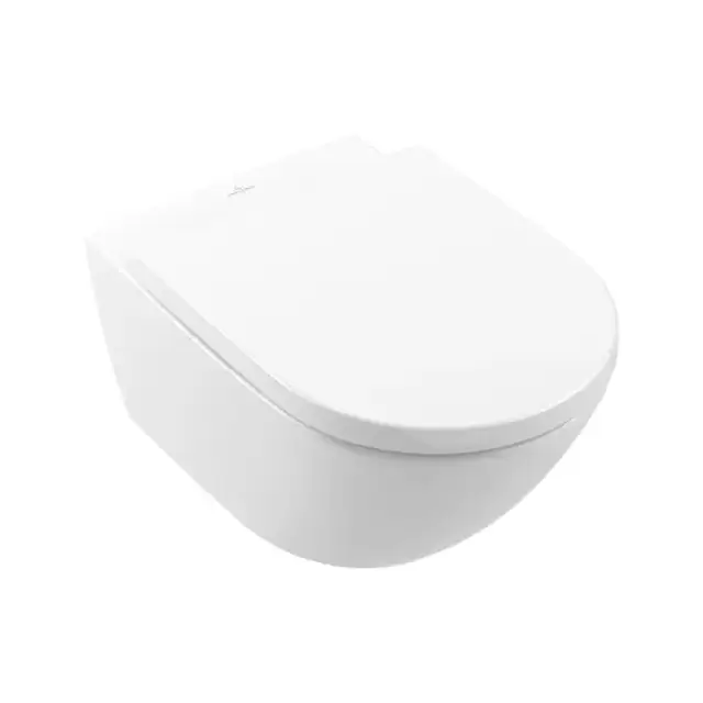 Villeroy&Boch Subway 3 Унитаз подвесной, безободковый, сиденье-в комплекте SoftClosing, CeramicPlus, цвет: альпийский белый