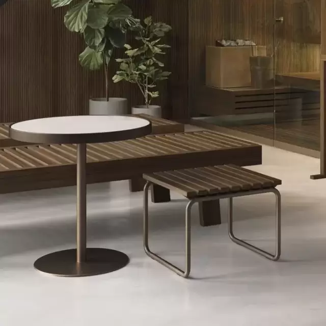 Effegibi Столик 60&Oslash;x60 см, каркас из окрашенного алюминия, столешница из фарфорового керамогранита, цвет: белый