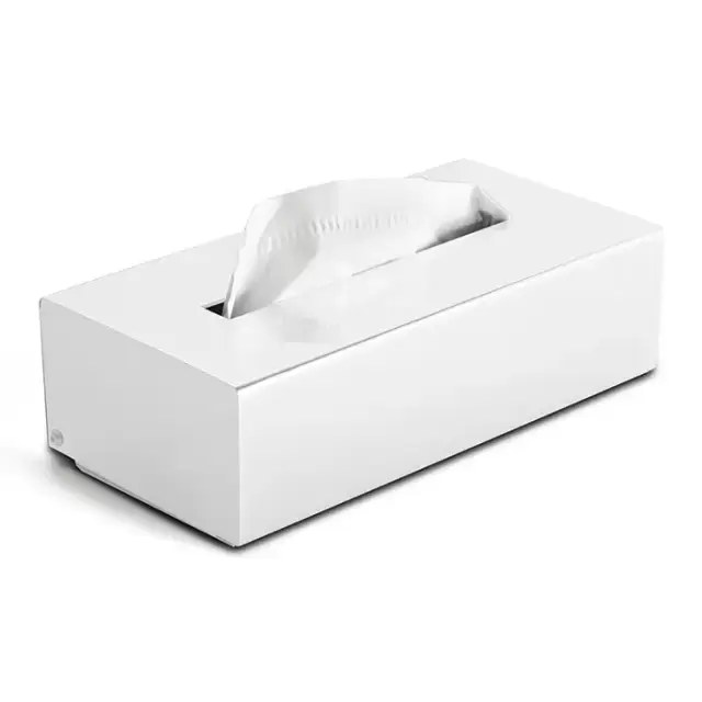 3SC Metal Tonda Контейнер для бумажных салфеток, 26х13хh7 см, прямоугольный, настольный, цвет: белый матовый