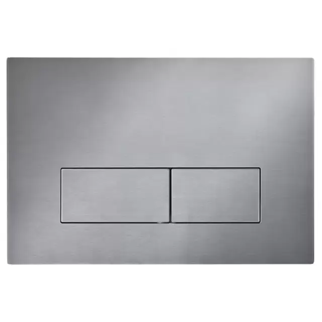TECEspring Панель смыва для унитаза, сатин, с покрытием против отпечатков пальцев, с прямоугольными кнопками, цвет: нержавеющая сталь