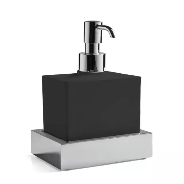 3SC SK 3.0 Дозатор настольный, композит Solid Surface, цвет: чёрный/хром