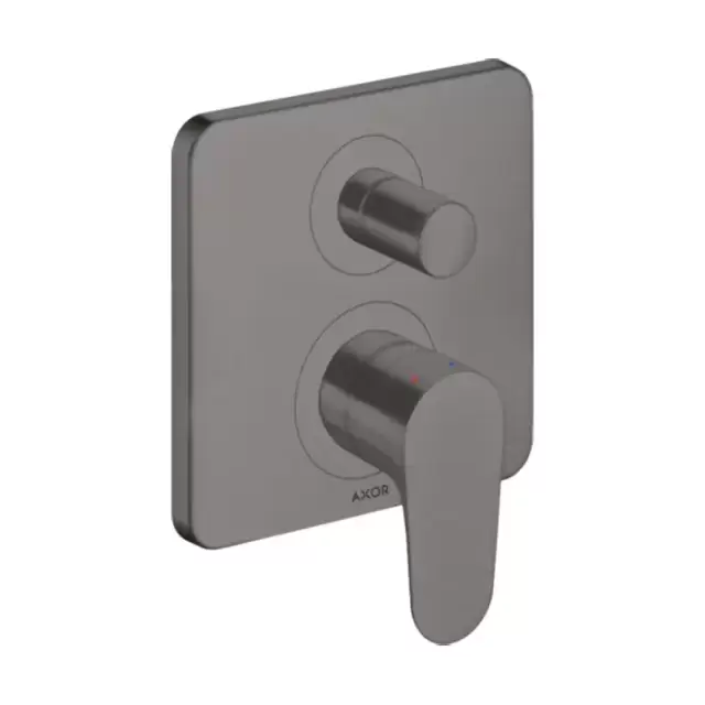 Axor Citterio M Смеситель для ванны, встраиваемый, с переключателем на 2 потока, с защитой, цвет: шлифованный черный хром