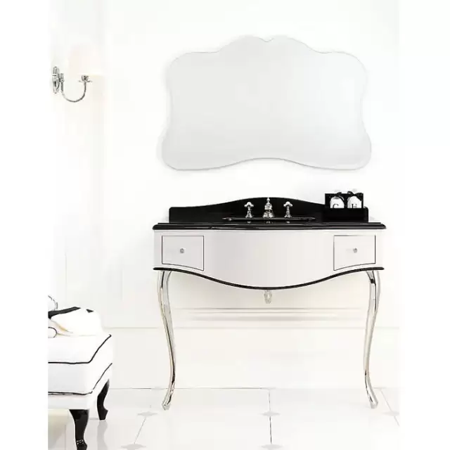 Devon&Devon Audrey Комплект мебели, ножки: светлое золото, 111х57,5хh89,5/99,5см., напольный, цвет: белый/черный