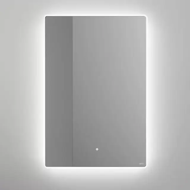 Salini Зеркало для ванны OMBRA 70х90х2.5см., с LED подсветкой, влагостойкое AGC Сrystalvision, сенс. выкл., крепления, обогрев, антизапот.