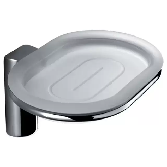 Colombo Luna Мыльница подвесная, цвет: хром/матовое стекло