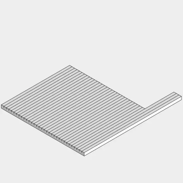 Effegibi BodyLove Поддоны для сауны, правый угол, цвет: канадский хемлок