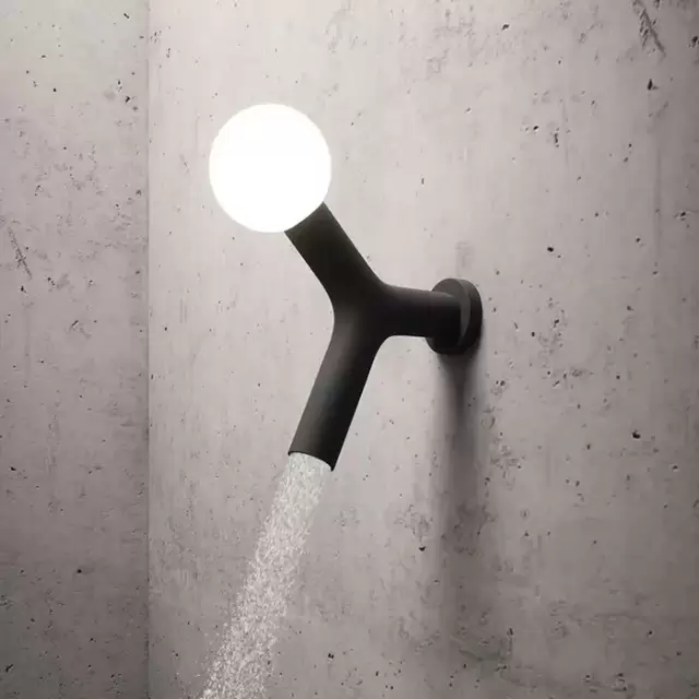 Antonio Lupi Apollo Верхний душ &Oslash;45 мм., с LED подсветкой, настенный монтаж, цвет: черный матовый