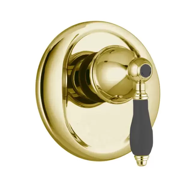 Fima Carlo Frattini Herend Смеситель для душа, встраиваемый, черные ручки, цвет: золото