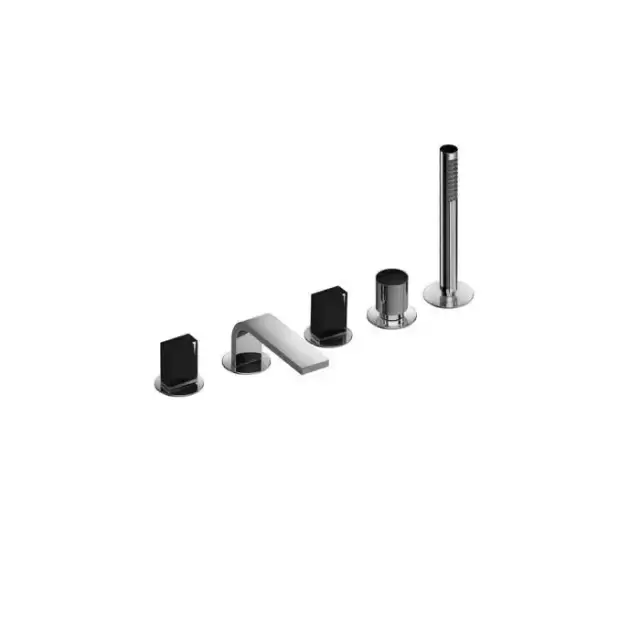 Fantini Venezia In Смеситель для ванны, набортный, 5 отв., излив: 160 мм, цвет: хром