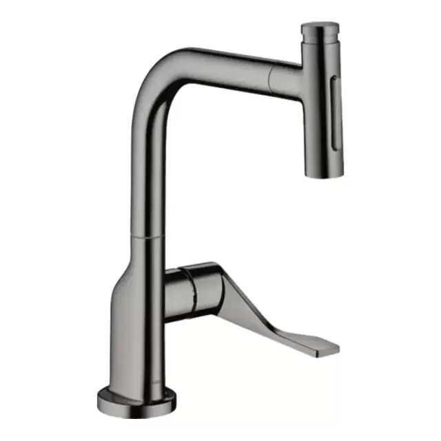 Axor Citterio Select Смеситель для кухни, на 1 отв., с вытяжным изливом, цвет:  полированный черный хром