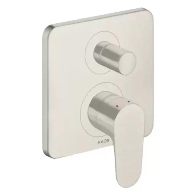 Axor Citterio M Смеситель для ванны, встраиваемый, с переключателем на 2 потока, с защитой, цвет: сталь