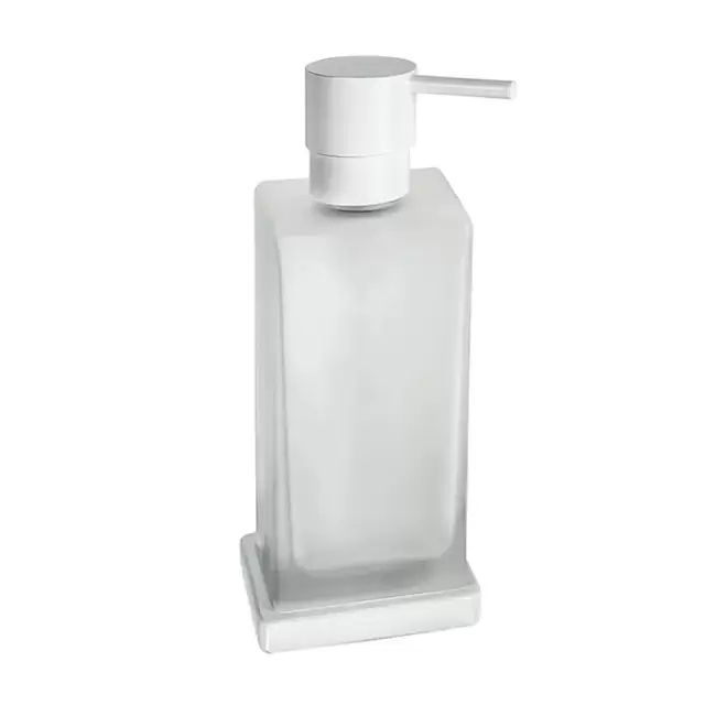Colombo Look Дозатор для жидкого мыла настольный, цвет: белый матовый/матовое стекло