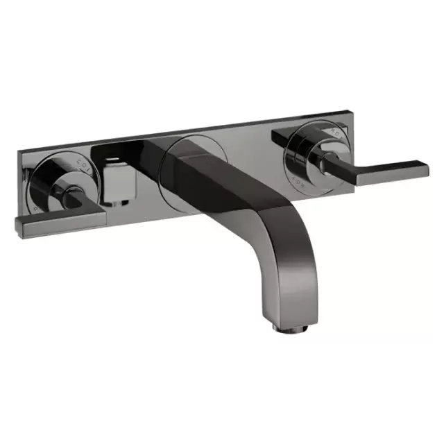 Axor Citterio Смеситель для раковины 226, встраиваемый, излив: 22.6см., ручка: рычаг, с панелью, цвет: полированный черный хром