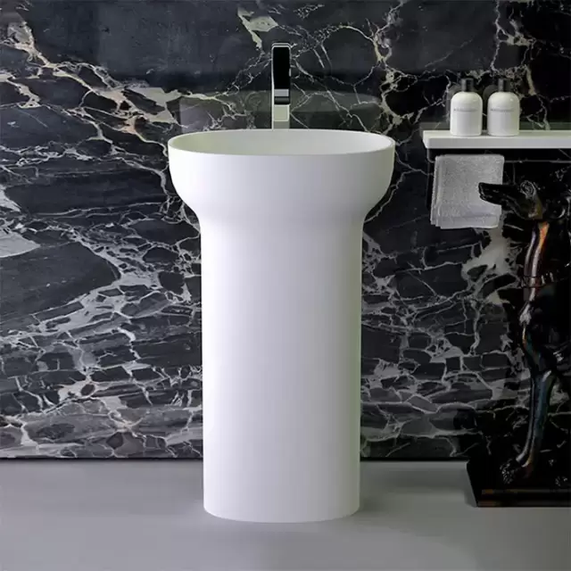 KNIEF Prime Раковина 53х35х90 см, без отв., с выходом в стену, цвет: белый матовый