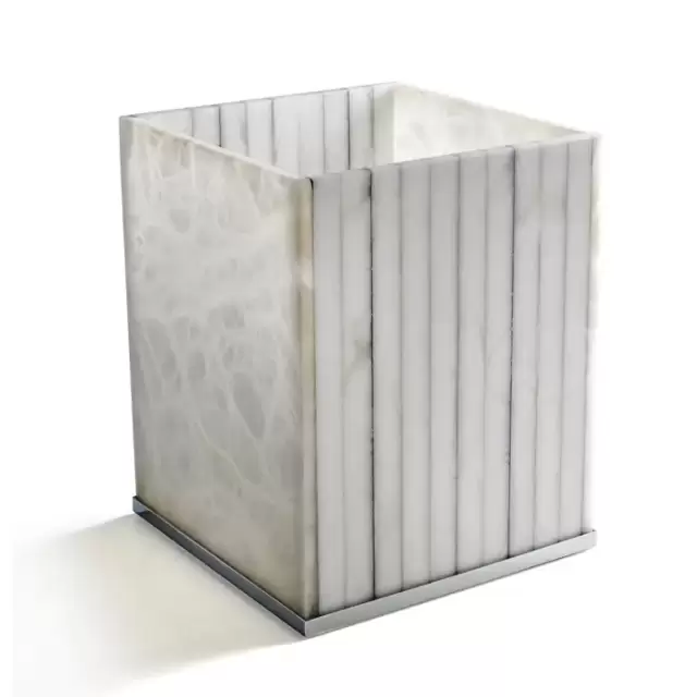 3SC Rigato Урна 20хh25х20 см, цвет: никель сатинированный полированный