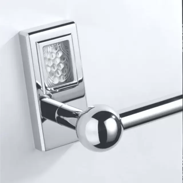 THG Métropolis &agrave; manettes cristal clair Полотенцедержатель 60см, подвесной, цвет: хром/прозрачный хрусталь