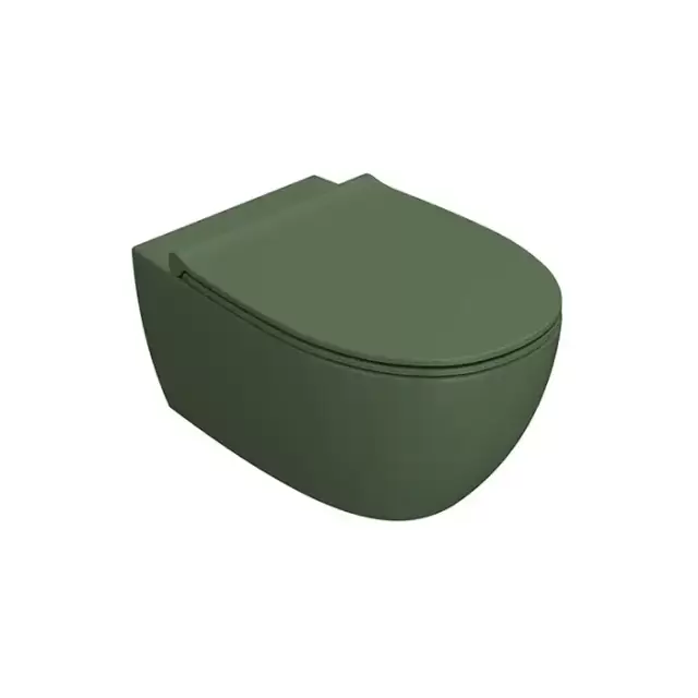 Globo 4ALL Унитаз подвесной, 54х36см, безободковый, с системой скрытого крепежа, цвет: felce