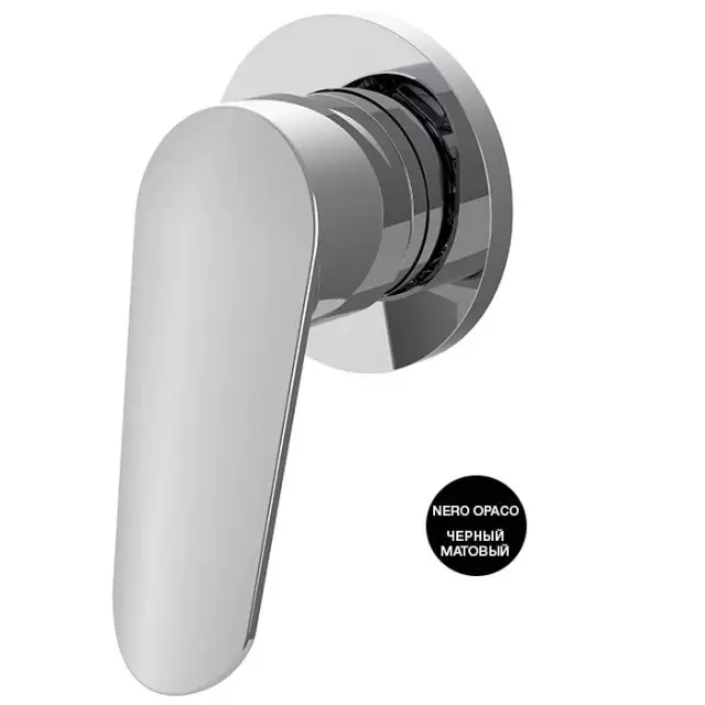 Fima Carlo Frattini Spot F3003N1NS Однорычажный встраиваемый смеситель для ванны и душа, внешняя часть, цвет: чёрный матовый