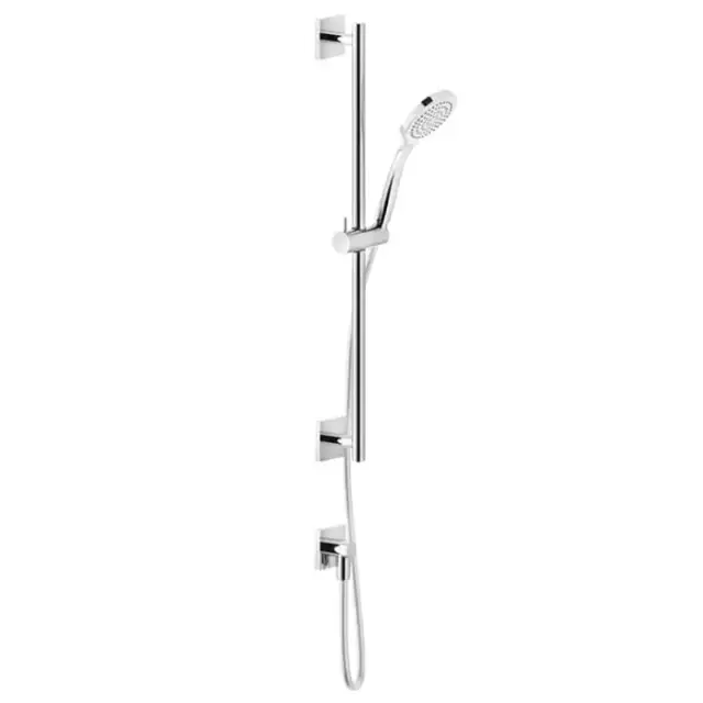 Gessi Rilievo Штанга в комплекте с душевой лейкой, шланг 1,50 м, вывод воды из стены, цвет: хром