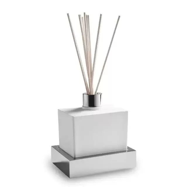 3SC SK 3.0 Ароматический диффузор настольный из белого композита 12хh16х9 см, цвет: хром