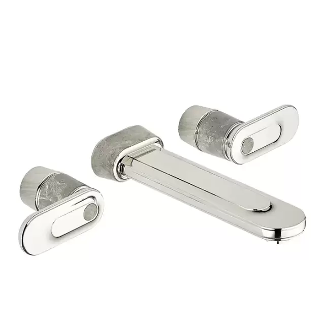 THG CORVAIR A MANETTES FIOR DI BOSCO Смеситель для раковины настенный, c 2 вентилями, внешняя часть, цвет: хром