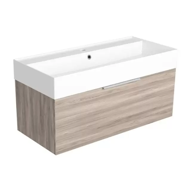 SIMAS AGILE Тумба подвесная 100x46xh40 см, для раковины AG101., 1 ящик, ручка матовый хром, цвет: LAVA