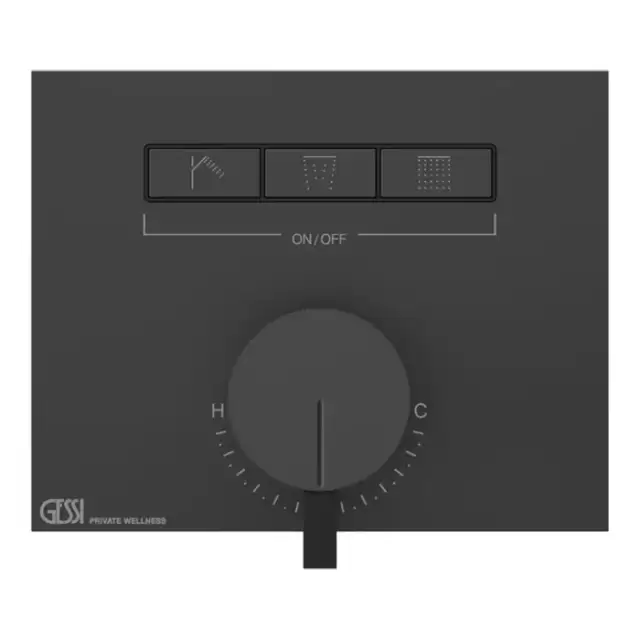 Gessi Hi-Fi Смеситель для душа, с включением до 3 источников одновременно, внешняя часть, цвет: black XL