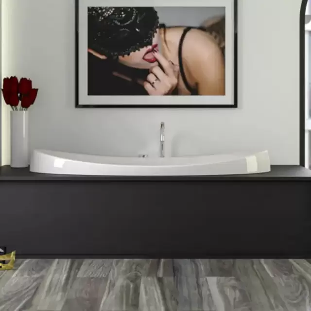 Knief Venice Fit Ванна встроенная 180x83x74см с ножками (перелив щелевой), без слива-перелива, цвет: белый (продается со сливом 0100-091-06)