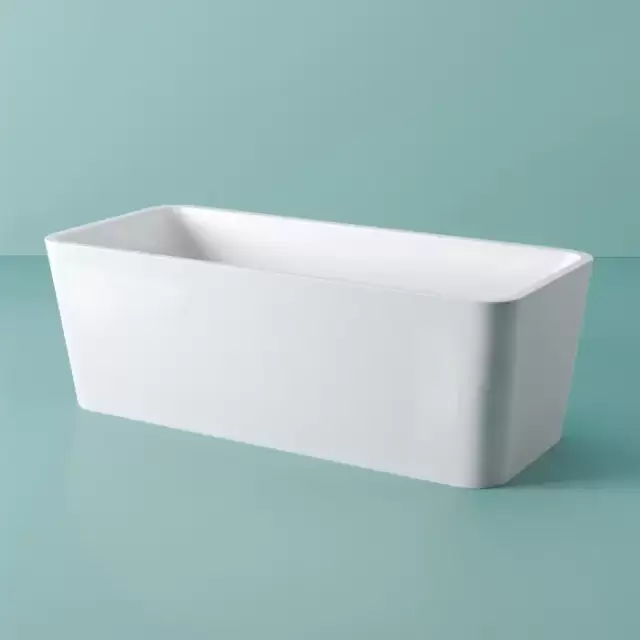 Artceram Square Ванна отдельностоящая, 180х80хh60см, с переливом и слив.крышкой, Livingtec, цвет: белый глянцевый