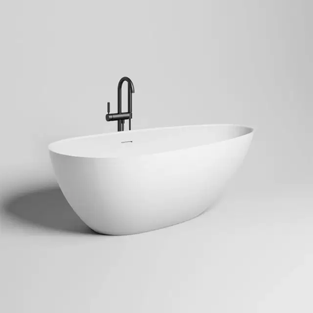 Salini Paola Bassa Ванна отдельностоящая 172х82.7х57.8cм,"Up&Down", сифон, слив-перелив, S-Stone, цвет: белый матовый