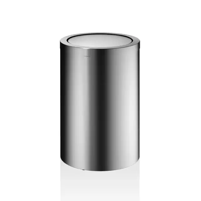 Decor Walther DW 124 Корзина для бумаги 20xh32см, с крышкой, напольная, цвет: сталь матовая