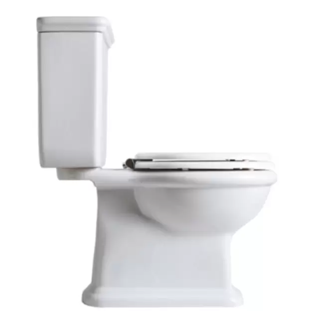 SIMAS Lante Унитаз моноблок 70.5х38.5см, с горизонтальным сливом с бачком с боковой ручкой смыва, фурнитура золото, цвет белый