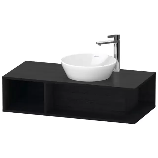 Duravit D-Neo Тумбочка подвесная компакт 100x48х26см., раковина, 1 открытое отделение на левой стороне, цвет: Black Oak