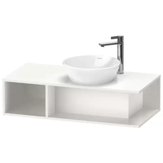 Duravit D-Neo Тумбочка подвесная компакт 100x48х26см., раковина, 1 открытое отделение на левой стороне, цвет: белый высокоглянцевый