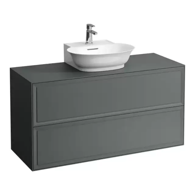 Laufen New Classic Тумба с раковиной, 117.5x45.5x60см, 2 ящика, подвесная, цвет: серый